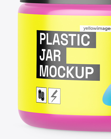 Plastic Cosmetic Jar Mockup