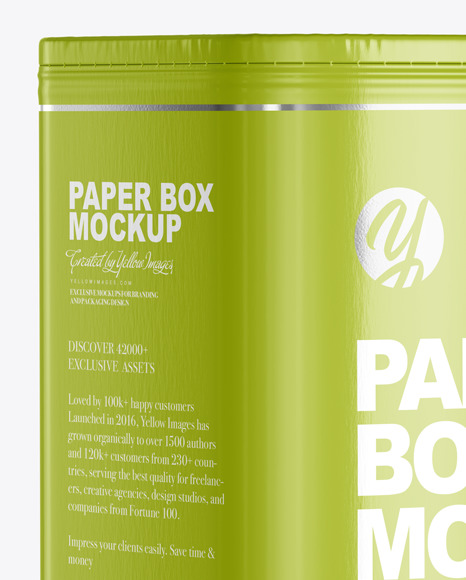 Glossy Paper Box Mockup