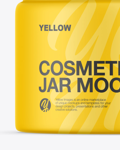 Matte Cosmetic Jar Mockup