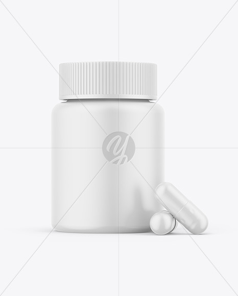 Matte Pills Jar Mockup