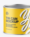 Matte Tin Can with Plastic Cap Mockup