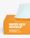 Paper Box w/ Wipes Mockup