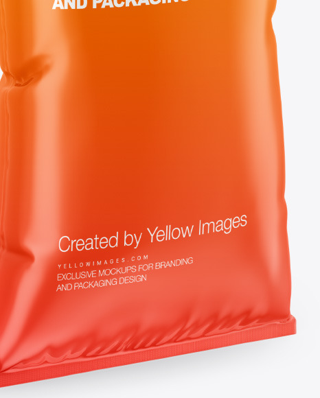 Glossy Plastic Bag Mockup