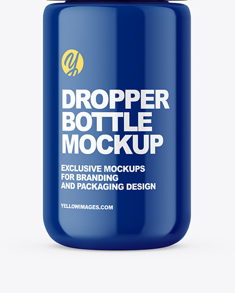 Glossy Dropper Bottle Mockup