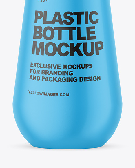 Matte Plastic Bottle with Pump Mockup