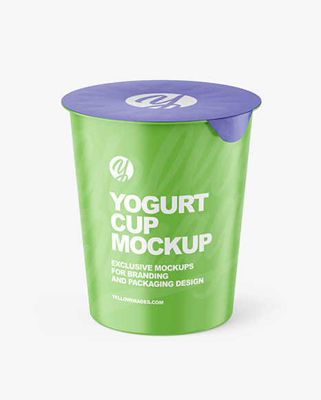 Matte Yogurt Cup Mockup