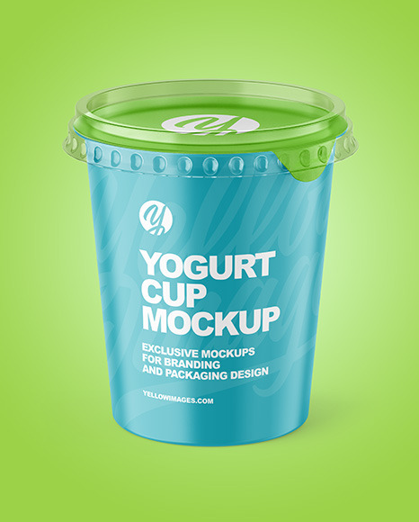 Matte Yogurt Cup Mockup