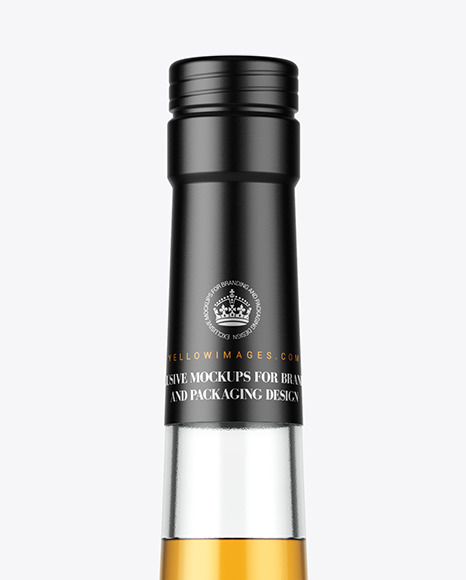 Clear Glass Cognac Bottle Mockup Clear Glass Cognac Bottle Mockup