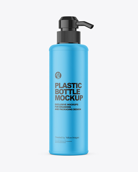 Matte Plastic Bottle with Pump Mockup - Matte+Plastic+Jar+With+Pump+Dispenser+Mockup