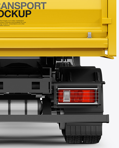 Tipper Truck Mockup - Back View