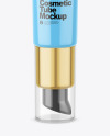 Glossy Cosmetic Tube With Pump Mockup