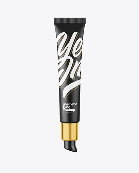 Matte Cosmetic Tube With Pump Mockup