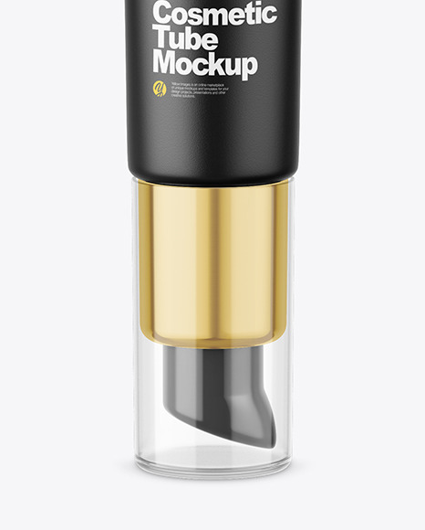 Matte Cosmetic Tube With Pump Mockup