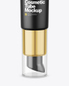 Matte Cosmetic Tube With Pump Mockup