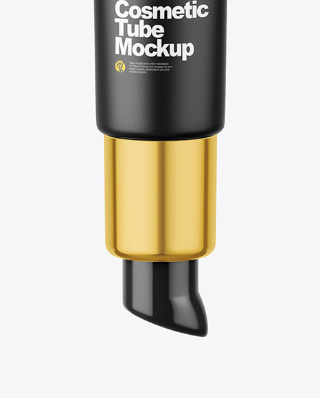 Matte Cosmetic Tube With Pump Mockup