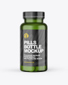 Green Bottle With Pills Mockup Green Bottle With Pills Mockup