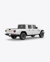 Pickup Truck Mockup - Back Half Side View