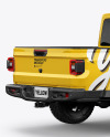 Pickup Truck Mockup - Back Half Side View