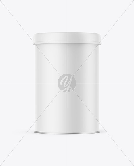 Coffee Tin Can with Matte Finish Mockup