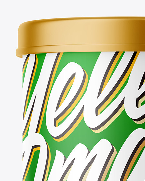 Coffee Tin Can with Matte Finish Mockup