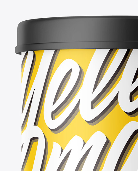 Coffee Tin Can with Matte Finish Mockup