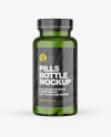 Green Bottle With Pills Mockup Green Bottle With Pills Mockup