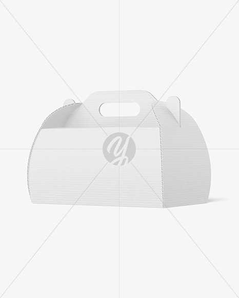 Corrugated Box w/ Handle Mockup