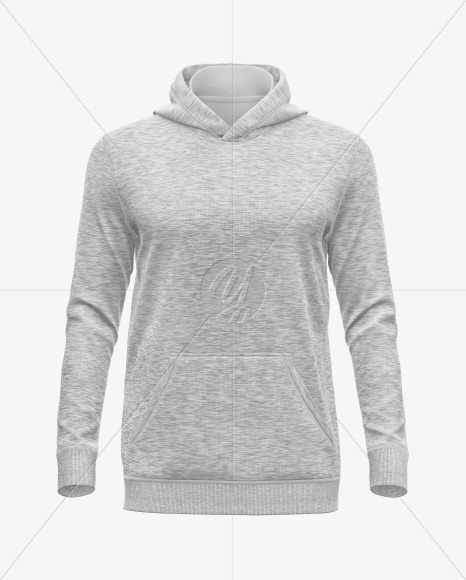 Melange Hoodie w/pocket Mockup