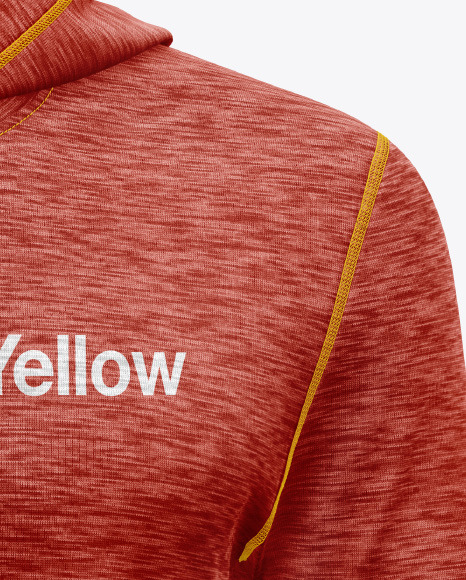 Melange Hoodie w/pocket Mockup