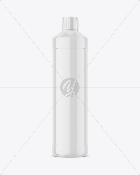 Glossy Plastic Bottle Mockup