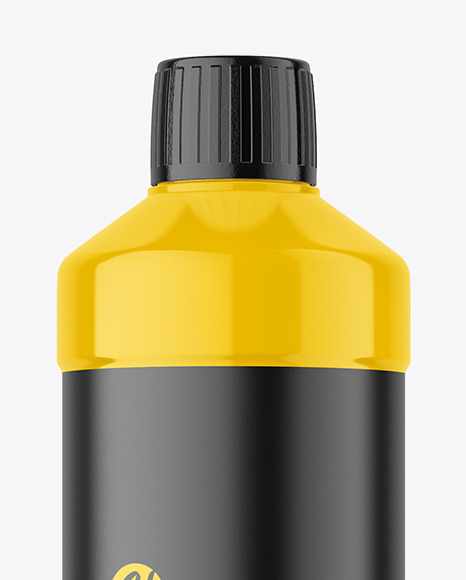 Glossy Plastic Bottle Mockup