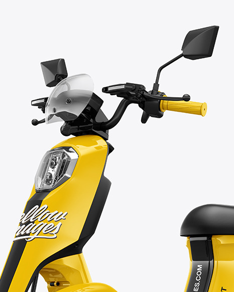 Tricycle Scooter Mockup - Half Side View