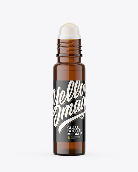 Amber Glass Roller Bottle Mockup