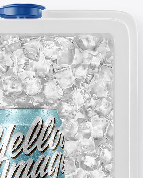 Drink Can in Cooler Mockup