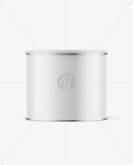 Matte Tin Can with Plastic Cap Mockup