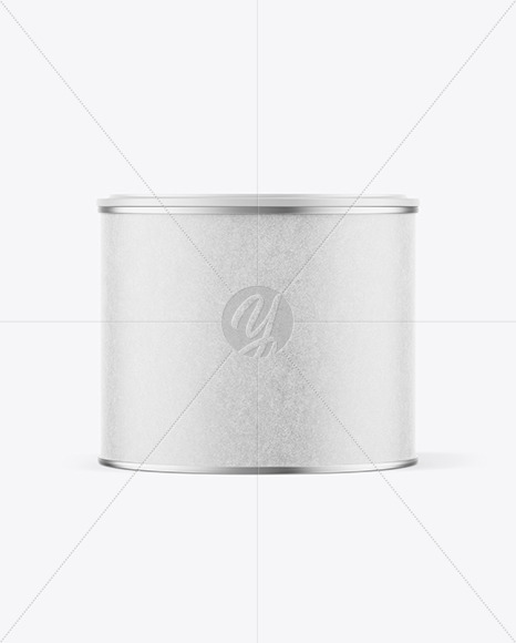 Tin Can with Kraft Label and Plastic Cap Mockup