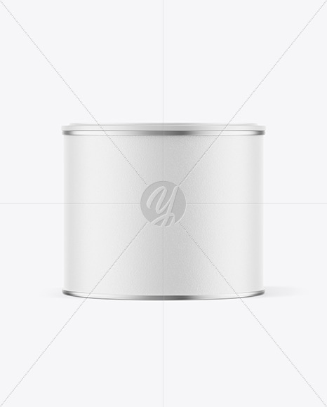 Tin Can with Textured Label and Plastic Cap Mockup