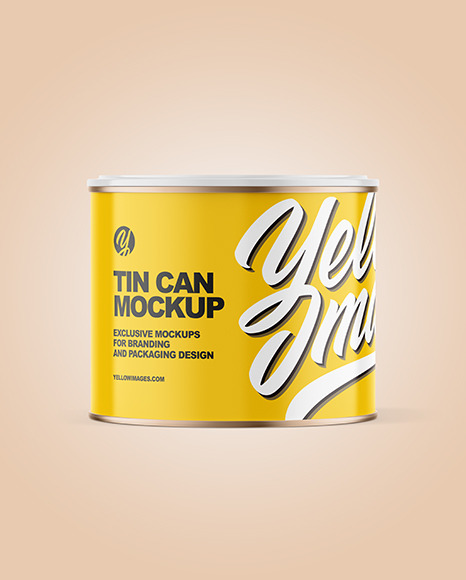 Glossy Tin Can with Plastic Cap Mockup