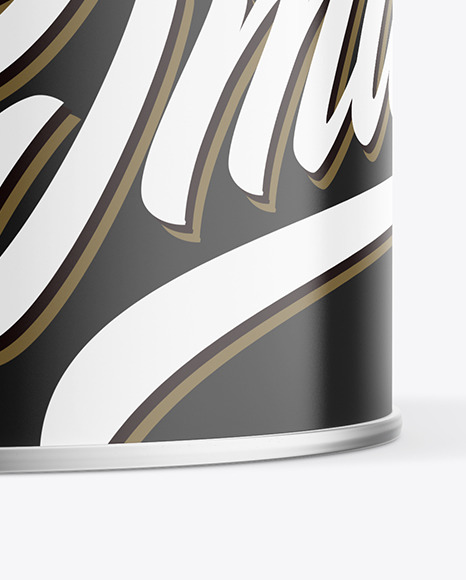 Glossy Tin Can with Plastic Cap Mockup