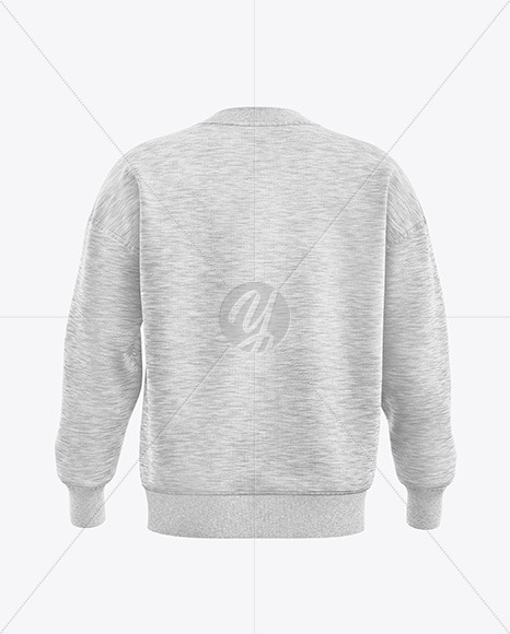 Melange Sweatshirt Mockup - Back View