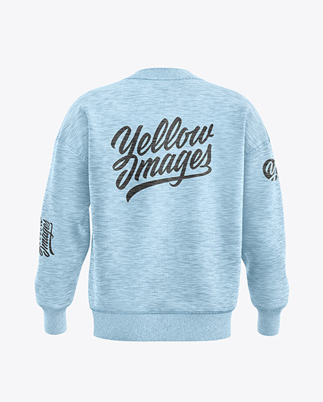 Melange Sweatshirt Mockup - Back View