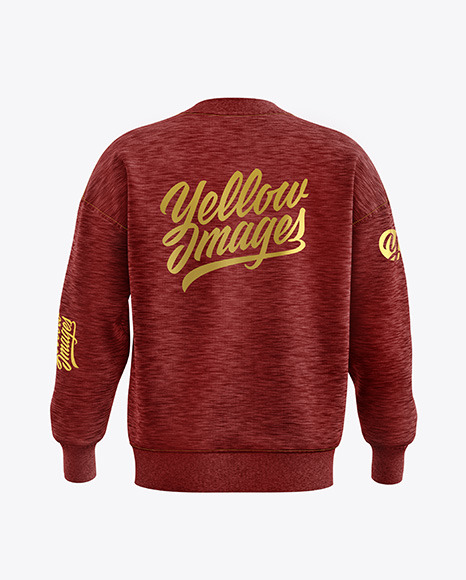Melange Sweatshirt Mockup - Back View