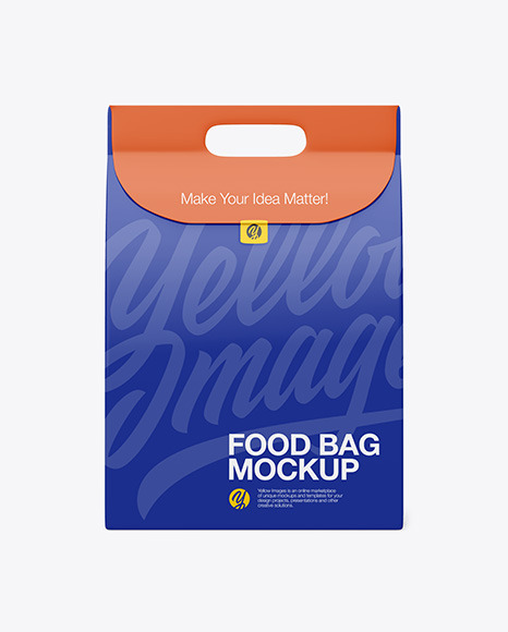 Glossy Paper Food Bag Mockup