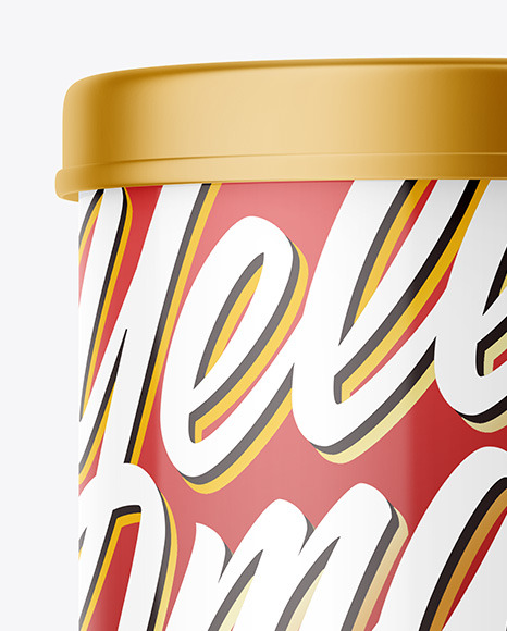 Coffee Tin Can with Glossy Finish Mockup