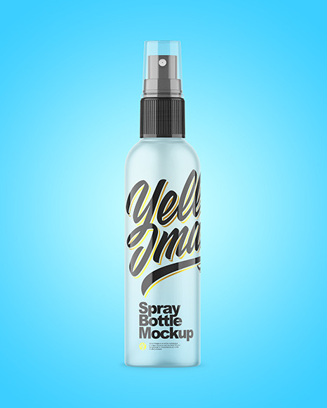 Frosted Spray Bottle Mockup