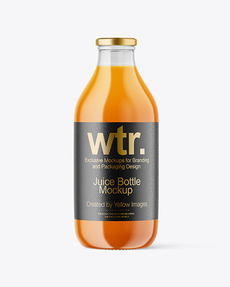 Carrot Juice Bottle Mockup