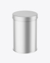 Matte Metallic Tin Can Mockup