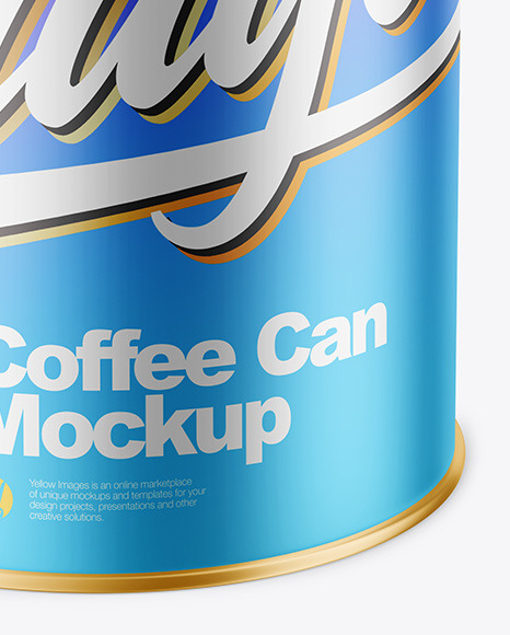 Matte Metallic Tin Can Mockup