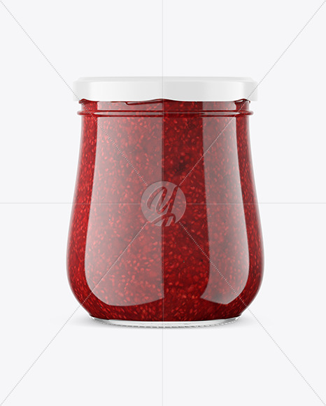 500ml Raspberry Jam Jar Mockup