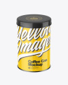 Coffee Tin Can with Glossy Finish Mockup